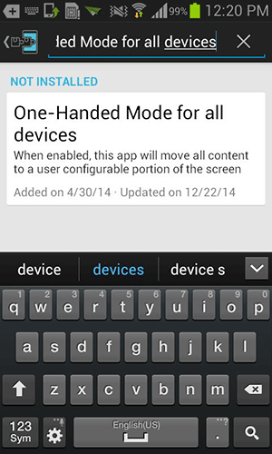 Tap on 'One-Handed Mode for all devices.'