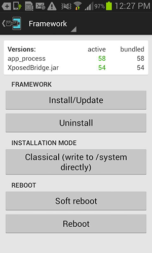 Tap on the "Reboot" button.
