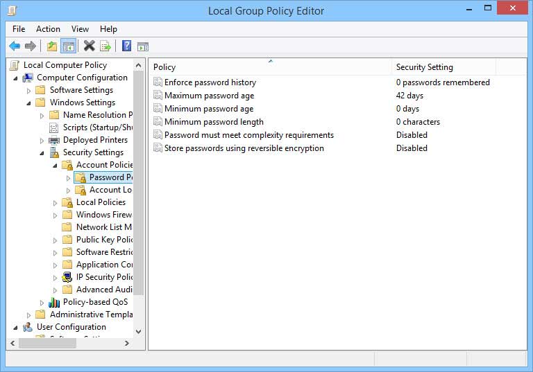 Navigate to the following policy.