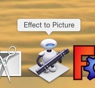 Drag a picture onto the 'Effect to Picture' Application icon.