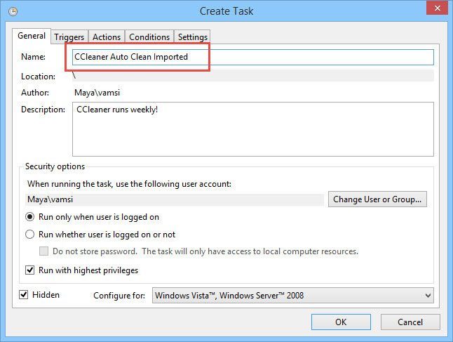 Enter the new name of your choice.