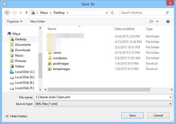 Select a convenient location and click on the 'Save' button.
