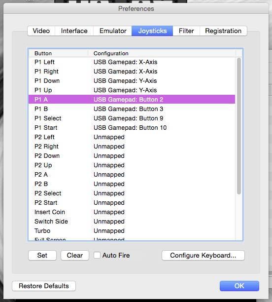 Nestopia preferences.