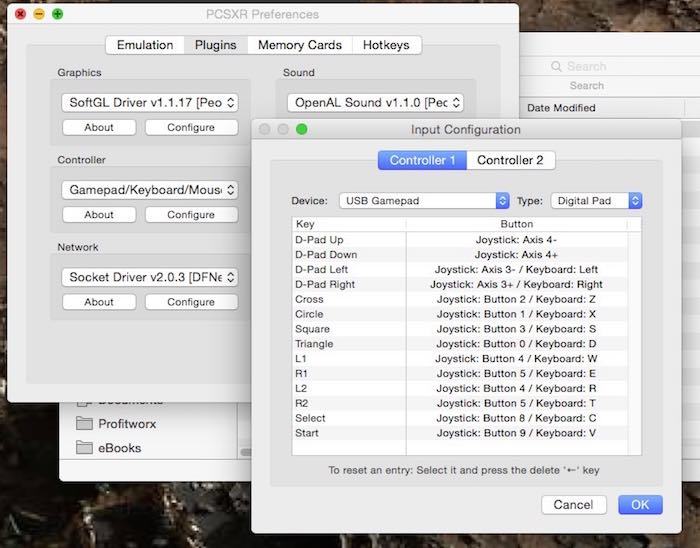 PS1 (or PSX) preferences.