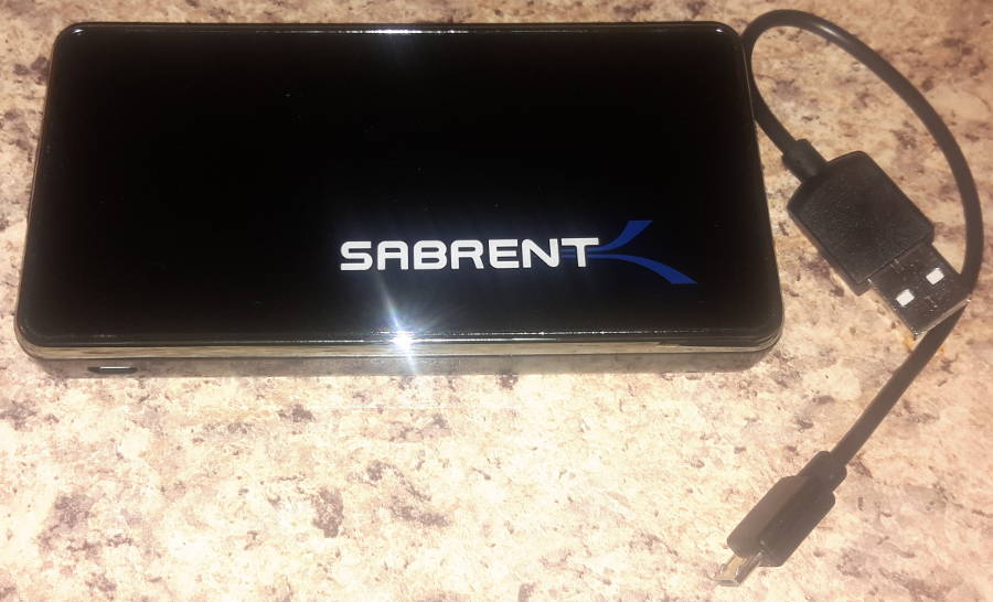 Power bank comes with micro USB cable.