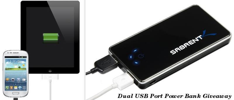 Charge Two Devices at Once With Sabrent's Dual USB Power Bank