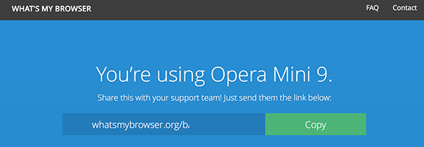 Use browser check to see what your browser is.
