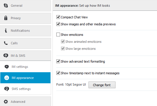 Compact Chat View, in the Options menu.