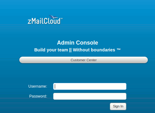 zMailCloud Admin Console zMailCloud Admin Console