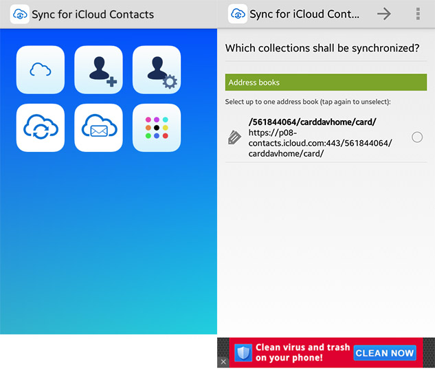 Sync for iCloud Contacts Android app