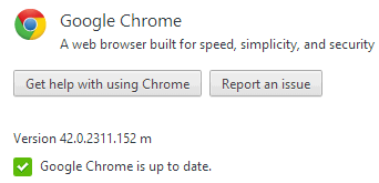 About Chrome Stable channel.