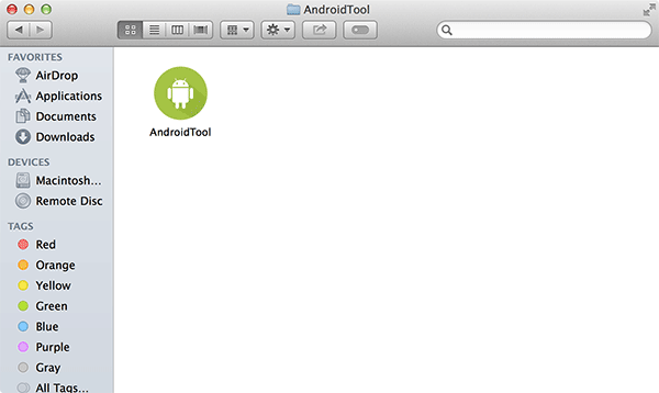Drag and drop AndroidTool to Applications folder.