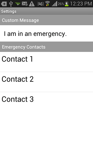 One Touch SOS app for Android. One Touch SOS app for Android.