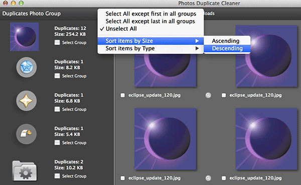 Put photos in the descending order. Put photos in the descending order.