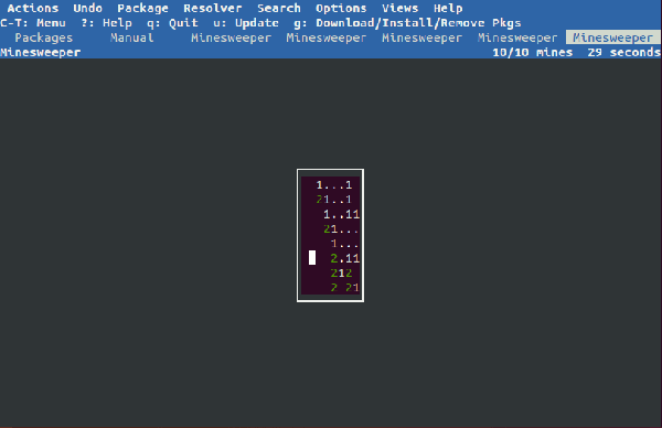 Aptitude built in Minesweeper game Aptitude built in Minesweeper game