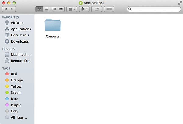 You should now see a new folder labeled 'Contents.'