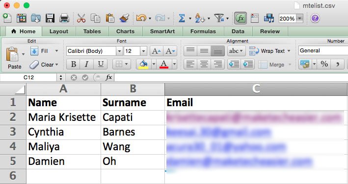 Create a spreadsheet and save it as dot-csv file.