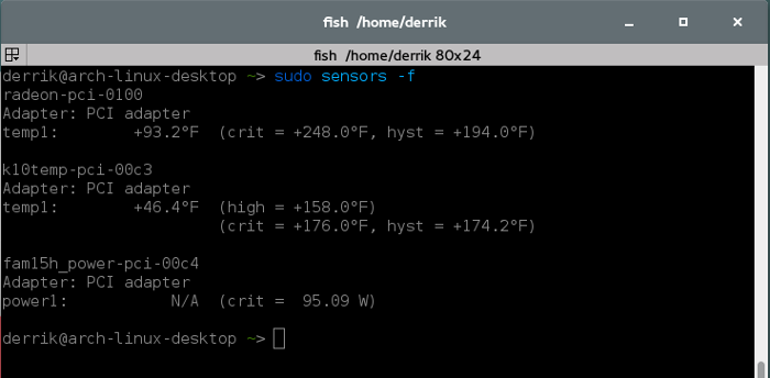 You can also get temperature readings in Fahrenheit. You can also get temperature readings in Fahrenheit.