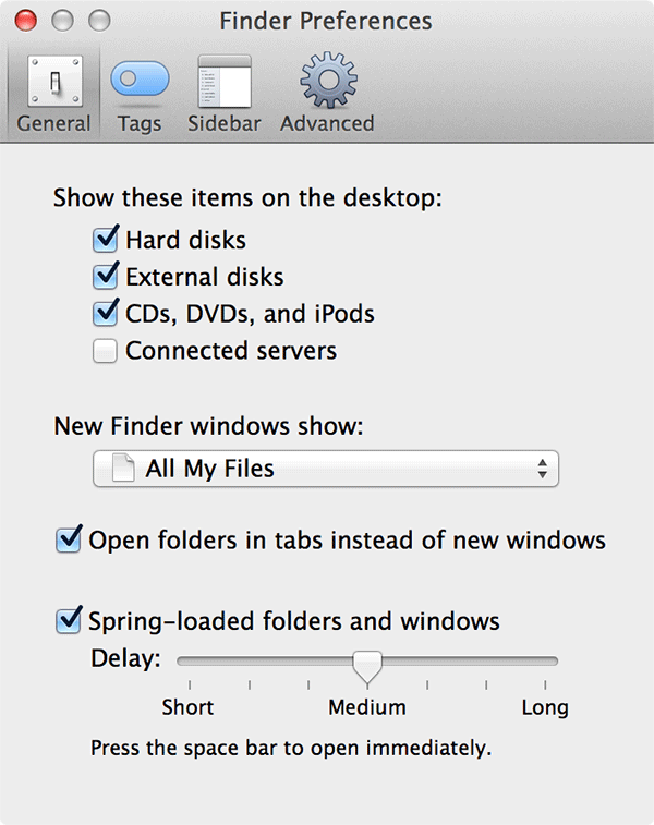 Click on the 'Advanced' tab to open advanced settings.