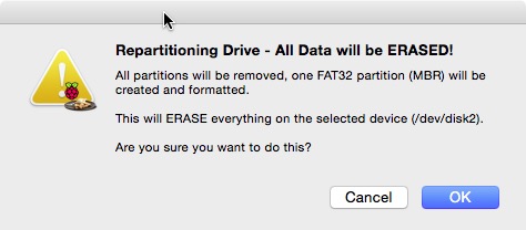 You will be warned not to decimate the wrong disk.