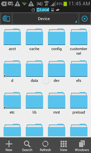 Head to the main '/' directory.