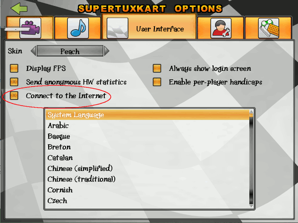 You must first enable Internet access.