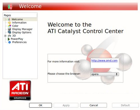 ATI Catalyst Control Center.