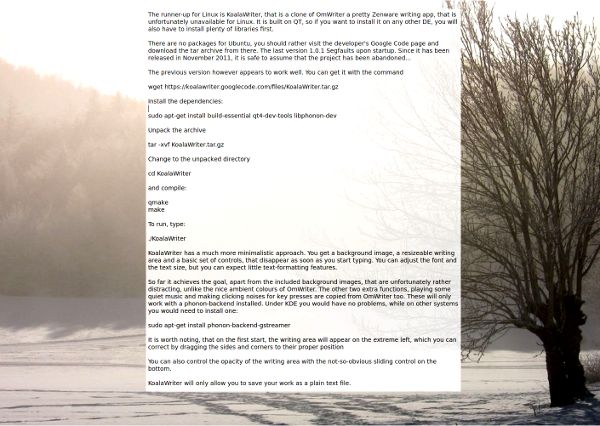 The basic set of controls disappear as you start typing.