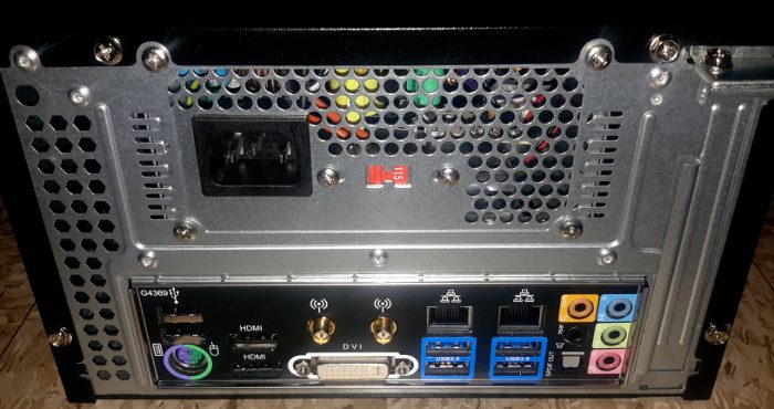 ZaReason MediaBox 5440 rear ports. ZaReason MediaBox 5440 rear ports.