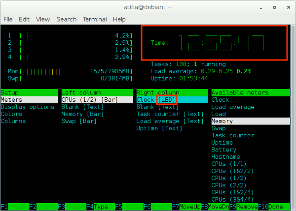 htop-led-clock