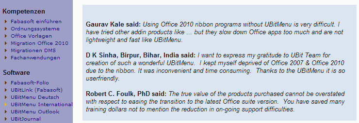 Clame-UB-SoftwareHomepage