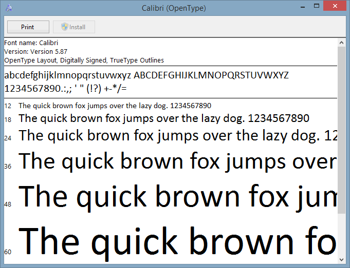 Mono-Calibri-Preview