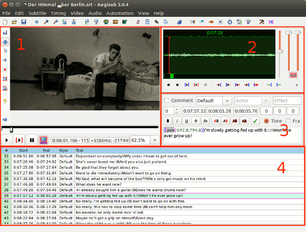 aegisub-interface aegisub-interface