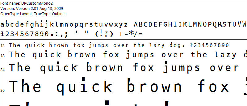 DPCustomMono: The Font for Proofreading?