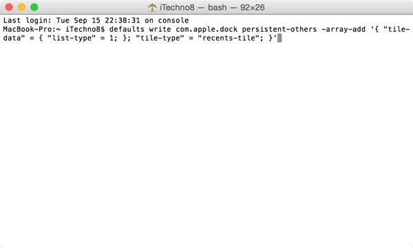 Recent-Stack-Command