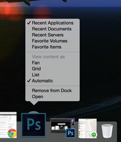 Recent-Stack-Options