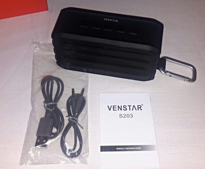 Cables and cords included with Venstar Mini Bluetooth Speaker.