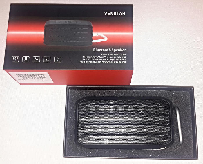 Venstar Mini Bluetooth Speaker: Inside the box