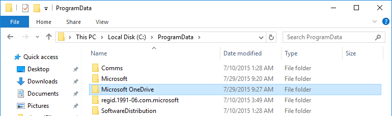 uninstall-onedrive-folder-in-programdata