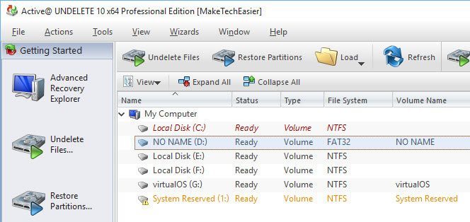 active-undelete-home-screen