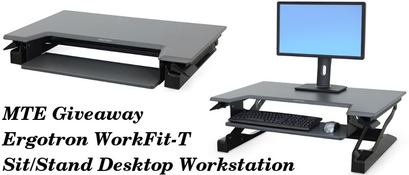 Ergotron WorkFit-T Sit/Stand Desktop Workstation - Review and Giveaway