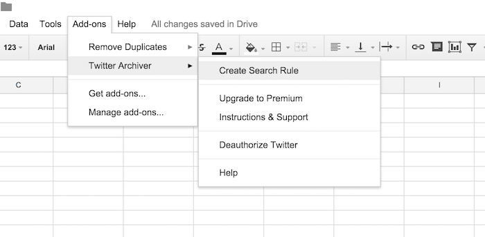 twitter-archiver-create-search-rule