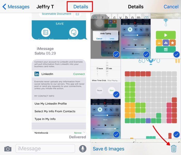 Delete images iOS Message -mte- 02 - Multiple Images
