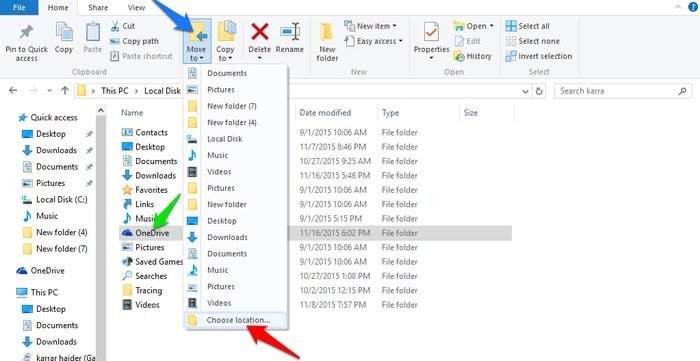 OneDrive-Choose-Location OneDrive-Choose-Location