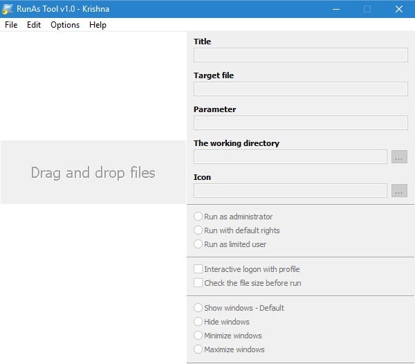 RunAsTool-main-window