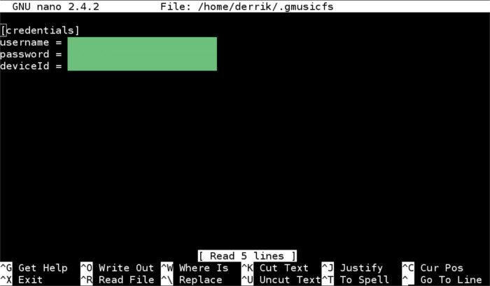 gmusicfs-nano-configuration-file