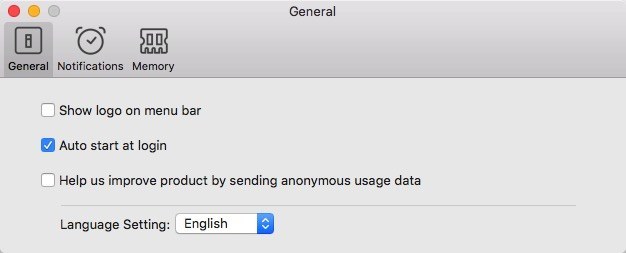 Dr. Cleaner -mte- Preferences General
