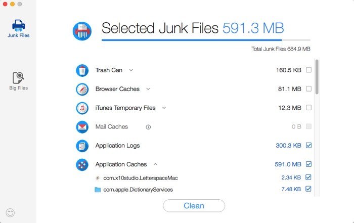 Dr. Cleaner -mte- Selected Junk Files