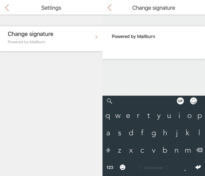 Mailburn -mte- 06 - Settings Change Signature