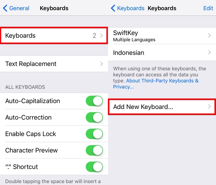 Next iOS Keyboard -mte- 03 - Add Keyboard